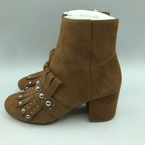 qamile block heel booties